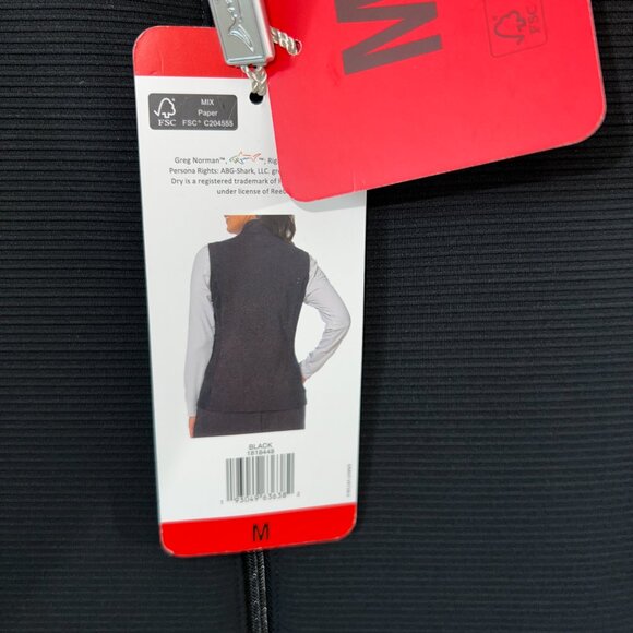 Womens GREG NORMAN Ribbed Collar Sleeveless Lightweight Golf Sport Vest Black M - Picture 4 of 13